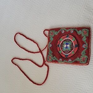 Vintage Christiana Beaded Crossbody Bag